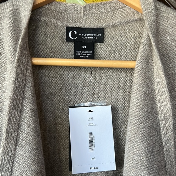 MOVING sale! C by Bloomingdale’s Sharktooth cashmere duster - Picture 2 of 4